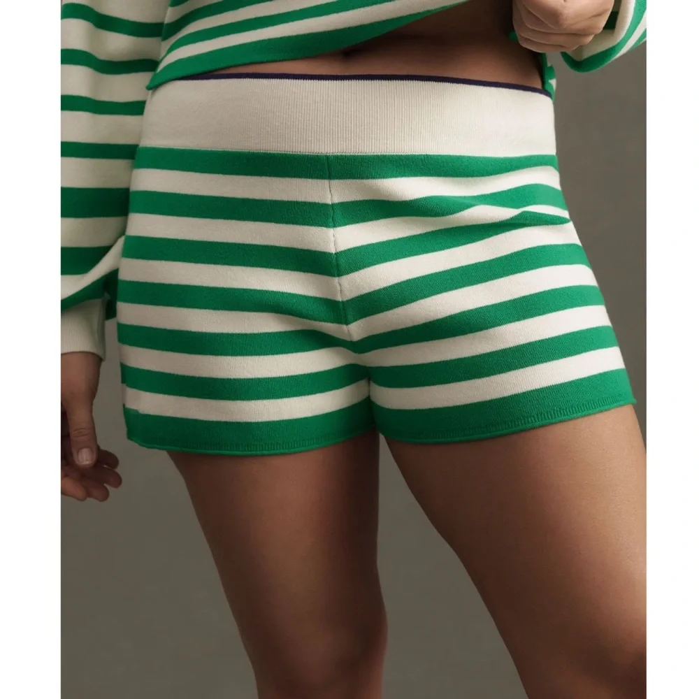 NWT Anthropologie Daily Practice Stripe Sweater Shorts